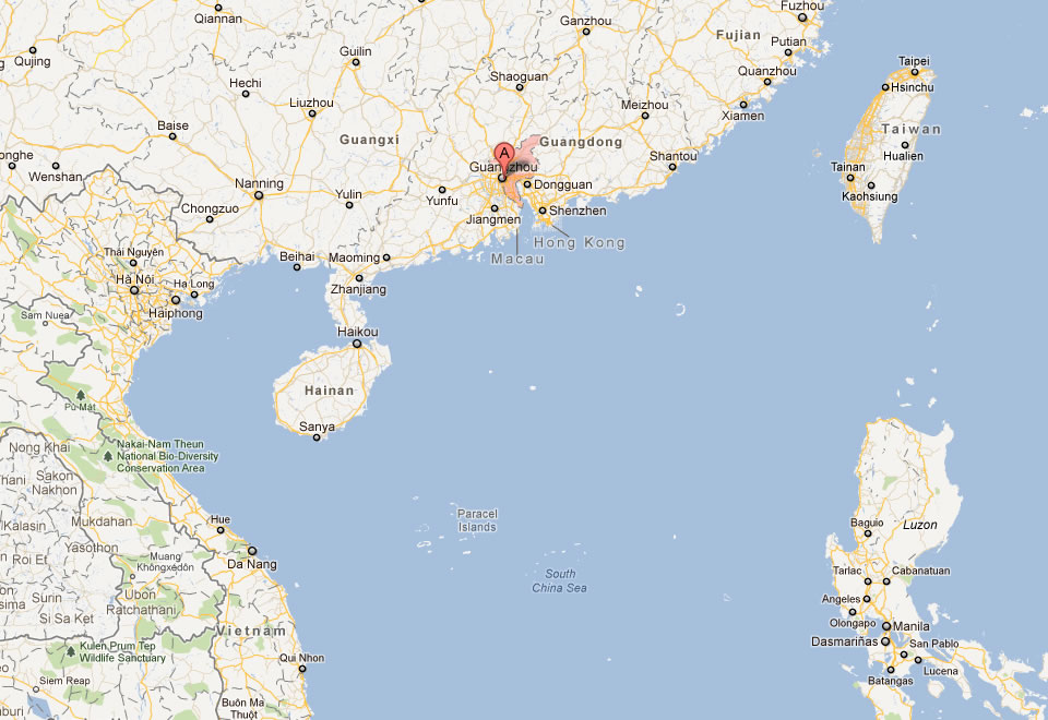 map of guangzhou china